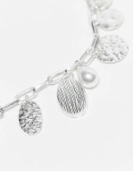unisex ultimate charm necklace in faux pearl and shell
