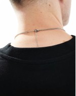 cablelink pendant necklace in stainless steel