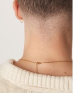 festival stainless steel semi-precious pendant necklace in gold
