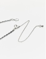 unisex chain necklace with moonstone pendant in silver