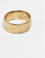 all seeing eye band ring in vintage gold