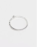band ring with cubic zirconia in sterling silver