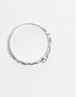 band ring with cubic zirconia in sterling silver