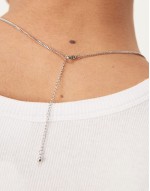 waterproof stainless steel necklace with star pendant in silver tone