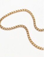 3mm curb chain bracelet in 18k gold plated