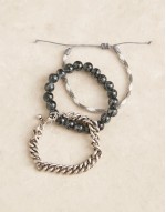 festival beaded and chain 3 pack bracelets in multi