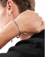 layered chain bracelets in stainless steel