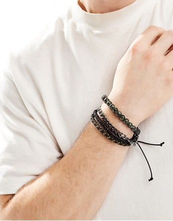 festival beaded 4 pack bracelet in multi