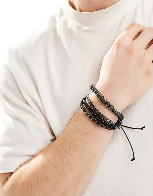 festival beaded 4 pack bracelet in multi