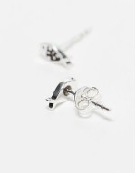 fish stud earrings in sterling silver