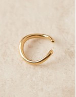 sterling silver molten ear cuff in gold tone