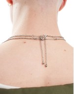 Shining mixed chain 2 pack necklace in silver