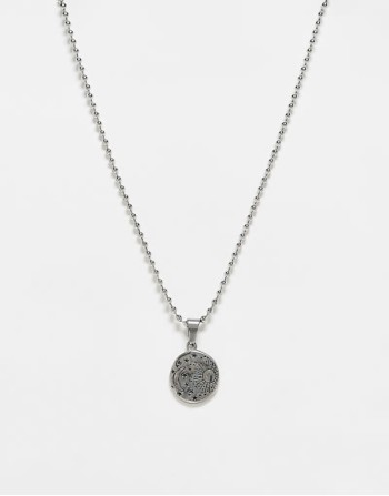 unisex waterproof stainless steel chain necklace with pendant in silver